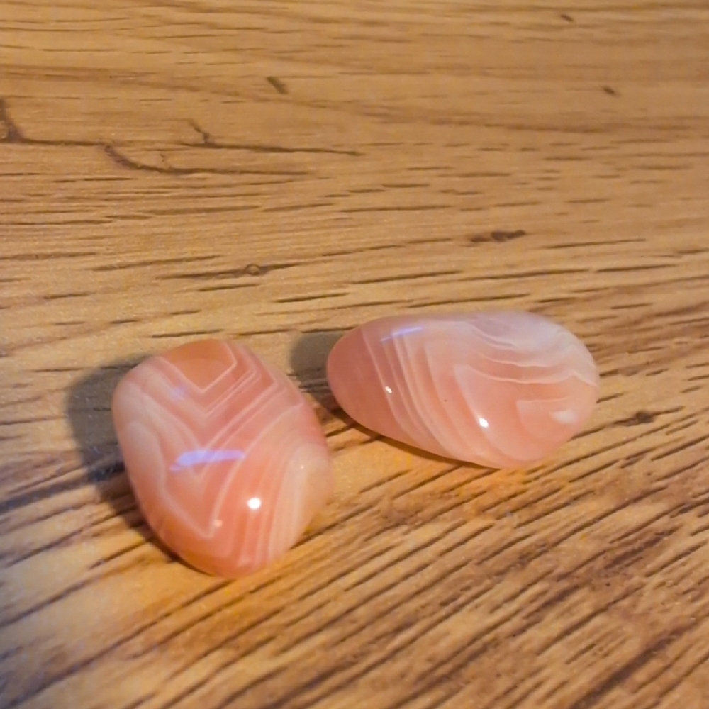 *3/$20 Closet Clearout* 2 Pink Agate Stones For Crafting